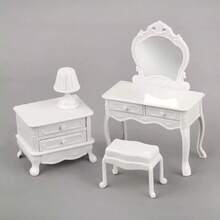 1pc Mini Furniture Bedroom Scene Dollhouse Accessory - Vanity, Nightstand, Vanity Desk, Miniature Decor [Some Parts Random, Color Difference May Occur] - Multicolor - View 13
