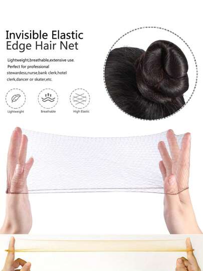 60 قطعة شبكة شعر غير مرئية، تصميم حافة مطاطية ذهبية، مناسبة للكعك والتسريحات المرفوعة؛ 40 قطعة مشابك شعر على شكل حرف U ذهبية، مناسبة للنساء والفتيات وتسريحات الباليه والرقص