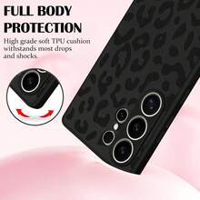 猎豹纹单件装 2026 超时尚黑色豹纹防震防滑手机壳，兼容三星 Galaxy A05s/A13/A14/A15/A16/A17/A34/A35/A36/A52/A53/A54/A55/A56/S21/S22/S23/S24/S25/S26 Ultra/ 6/7/8/9A/10/10 Pro XL、11/12/13/14/15/16/17 Pro Max 等型号，国际版，非国内版 - 黑色 - 查看 4