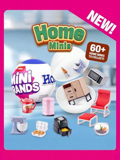 ZURU Mini Brands Mystery Capsule Toys, Vintage Or Home Series Available, Realistic Mini Furniture And Nostalgic Collectibles, Surprise Unboxing Display Gift Suitable For Teens And Adults