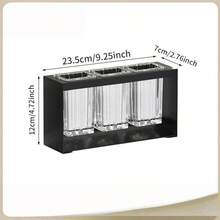 Black 3/4 Cup Rack [With Drainage] Countertop Cutlery Storage Rack Kitchen Cutlery Shelf - Black - View 8