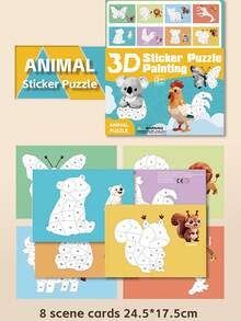 1 bộ tranh ghép hình 3D thủ công cho trẻ em, đồ chơi giáo dục sáng tạo cho mẫu giáo, tranh ghép hình tự làm, có thể tái sử dụng, món quà tuyệt vời cho Giáng sinh, Halloween, tiệc tùng, sinh nhật. - Nhiều màu - Xem 12