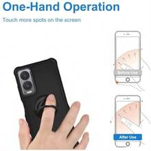 Cricket Debut S3 Case Compatible For ATT ATT Vista 2 Phone Case U572AC U572AA Cover With Tempered Glass Screen Protector 2MM Thickening Super Protection Ring Support Black - 黑色 - 查看 6