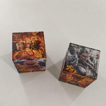 1pc Creative Mini Cartoon Nezha Magic Cube, Unique Quirky Cartoon Office Stress Relief Puzzle Toy - Multicolor - View 3