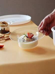 2 piezas Tazón de vidrio transparente minimalista, adecuado para postre, yogur, ensalada, tazón de desayuno de alta calidad - Multicolor - Ver 6