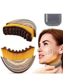 2pcs Manual Lymphatic Cleansing Brush | Suitable For Sensitive Skin And Lymphedema, Oval Shape With Bristle Design, Easy To Use, Made Of Plastic - View 4