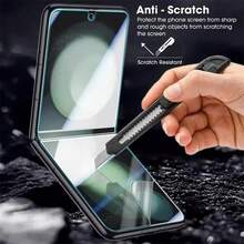 3Pcs Inside Hydrogel Film Compatible With Samsung Galaxy Z Flip 7 FE 6 5 4 3 TPU Screen Protector Not Non Glass - Clear - View 2