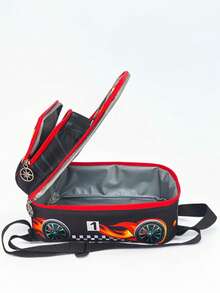 Yellow & Red Insulated Cooler Bag, Lunch Bag, Thermal Bag With Adjustable Shoulder Strap, Pockets, Suitable For Christmas, Ramadan, Commuting, New Year And Other Occasions. Non-Food Contact - Multicolor - View 8