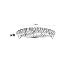 Portable Round Air Fryer Rack, Stackable Stainless Steel Grill With Cooling Rack For Feet, Home Kitchen, Oven, Steamer QYLD - 20 cm - View 1