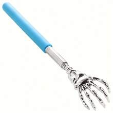 1 pieza Rascador de espalda extensible, rascador de espalda telescópico portátil de acero inoxidable con mango de goma, regalo para el Día de Acción de Gracias, cumpleaños, Navidad - A - Ver 1