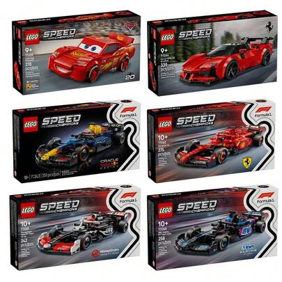 LEGO 乐高极速赛车系列模型套装 - 适合10岁以上成人拼搭，细节逼真 - 红牛F1 DIY工艺品，可用于展示 - F1车迷的理想礼物