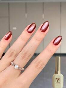 15毫升玫瑰红磁性猫眼凝胶指甲油 – 闪亮光泽可卸UV/LED凝胶，适用于DIY和沙龙美甲 - 紅色 - 查看 6