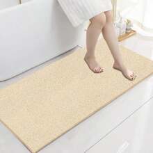 godehone - Alfombrillas de ducha antideslizantes sin ventosas alfombrillas de baño de lufa de PVC alfombrillas de lufa para ducha y baño secado rápido 17.1 x 59 pulgadas color beige - Beige - Ver 7