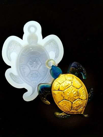 新款海龟造型硅胶模具，海龟图案装饰石膏硅胶模具