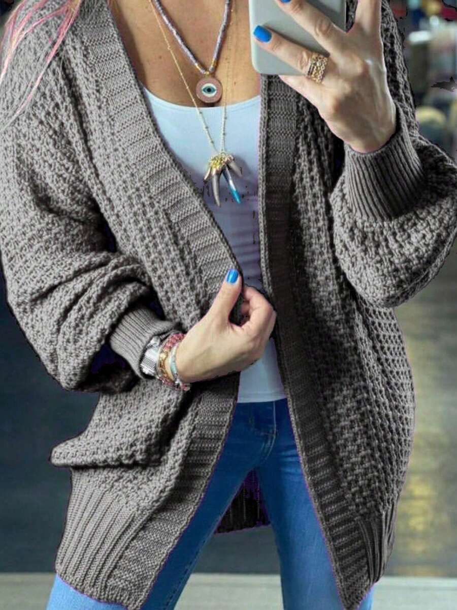 Women Cardigans - 深灰色 - 查看 1