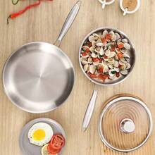 3-Layer Stainless Steel Frying Pan, Suitable For Induction Cooktop, Large Size Pan, Oven & Dishwasher , Fast & Even Heating, PFOA & - View 8