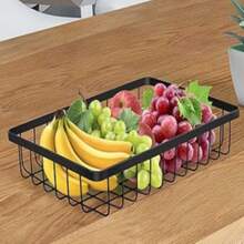 Modern Metal Fruit & Vegetable Basket, Available In Double-Layer And Triple-Layer Options, Detachable Bowl-Shaped Storage Baskets With Wooden Handles, Suitable For Countertop Or Bathroom Storage. Easter Gift, Mother's Day Gift. - Multicolor - View 9