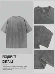 Men's Clothing–Graphic Tees–Men's Vintage T-Shirts-Tito's Vodka Enthusiast, Leopard Print Elements, SHOW ME YOU TITOS Humorous Text MemesAmerican Street Style Men Tops Tee- Gothic Style, Streetwear Edgy Style, Summer Outfit, For Daily Outings, Motorcycle Gatherings, Markets, Dating, Valentine's Day Gift For Men - Grey - View 5