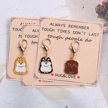 6pcs Cute Dog Themed Gift Set, Including Dog Keychain, Motivational Card, Thank You Card, Blessing Card. Suitable For Family Gatherings, Birthdays, Holidays, Weddings, Teacher's Day, Graduation. Great Friendship, Dog Lover, Motivational, Appreciation Gift. - Multicolor - View 5