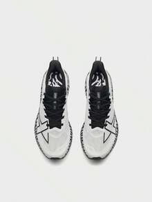 XTEP Men Casual Athletic Running Shoes, White & Black - Sail White/Black - View 3