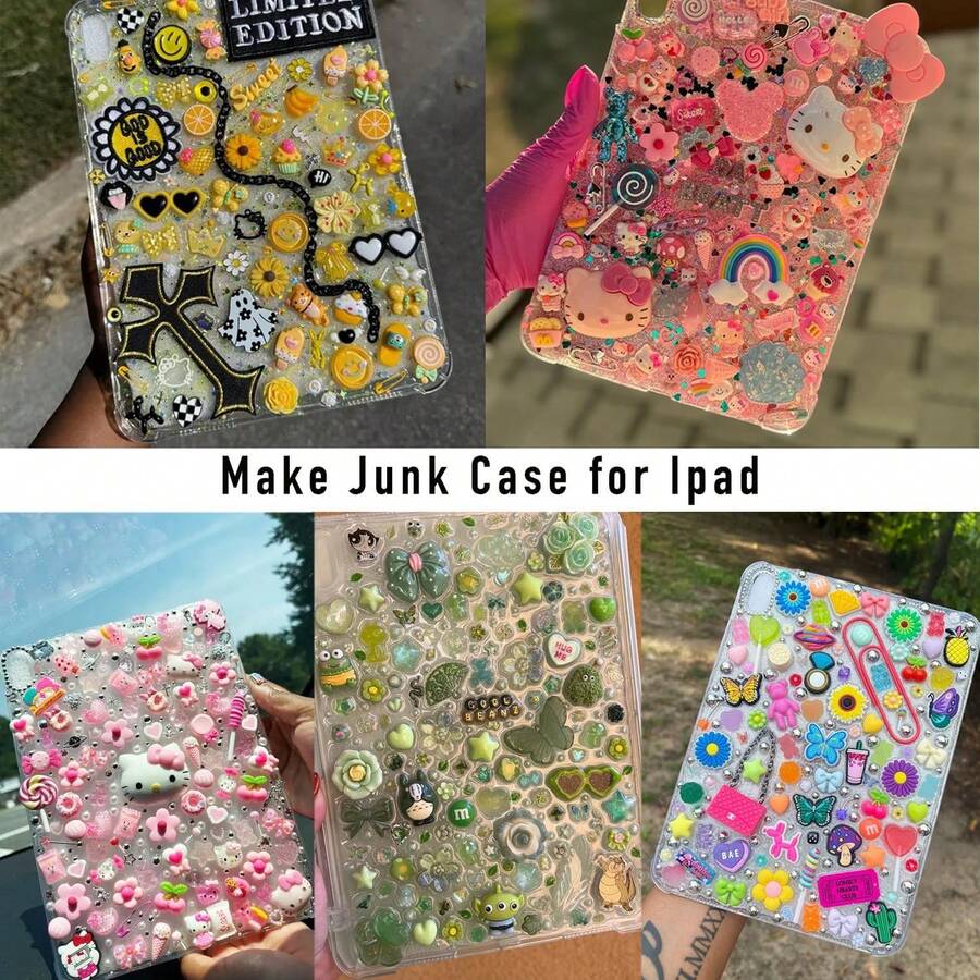 5 Pack DIY Junk Case For  7th-11th Gen, Clear Crystal Transparent Protective Cases For Personalized And Decorative  Crafts (For  10th-11th Gen 10.9") - 適用於 iPad Mini 6 7(8.3 吋) - 查看 1