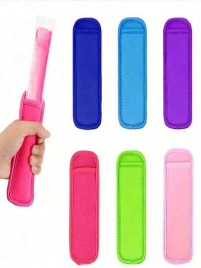 Bộ 2/4/6 chiếc vỏ bọc kem que tái sử dụng và có thể giặt được - Giá đỡ kem que, khay đựng kem que, vỏ bọc kem que bằng nylon, thích hợp cho mùa tựu trường, mùa hè, phụ kiện nhà bếp và đồ dùng gia đình, món quà tuyệt vời nhất cho gia đình và bạn bè.