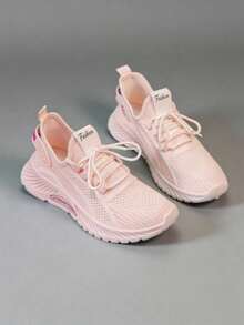 Lightweight Women Running Shoes With Memory Foam Comfortable Sneakers For Walkingand Gym Training - 粉色升級款 - 查看 3