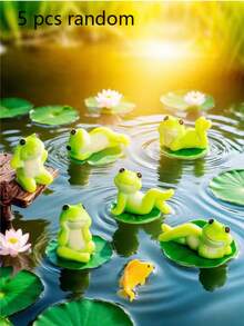 1pc Random Creative Frog Figurines, Dynamic Elements For Micro Landscape, Cute Desktop Room Decor - Animal - View 14