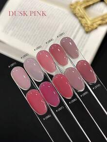 12毫升春夏美甲冰透明裸粉色系列凝胶指甲油胶水百搭多功能美白美甲适用于美甲沙龙和家庭DIY美甲用品 - 彩色 - 查看 2