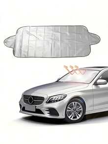 1pc Car Protective Cover, Suitable For Spring, Summer, Autumn And Winter, Dust-Proof, Sunshade, And All-Weather Protection - Multicolor - View 4