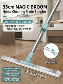 1个100厘米浴室旋转魔力刮水器，家用吸水清洁工具，浴室地板硅胶魔力清洁刮刀，去除水渍、灰尘、宠物毛发，可用作窗户刮刀，家居装饰，秋季装饰，返校装饰，厨房配件，家居，浴室，家居装饰 - 彩色 - 查看 17