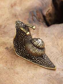 1pc Iron Decoration Object, Snail Design Decoration Craft For Home Best Gifts Birthday Graduation - Bronze - View 2