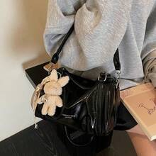 Women Shoulder Bags - Black, No Pendants - View 2
