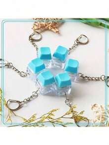 四合一键盘减压钥匙扣，键盘减压手指摇铃玩具，减压礼物，理想的生日礼物，派对礼品 - 彩色 - 查看 5