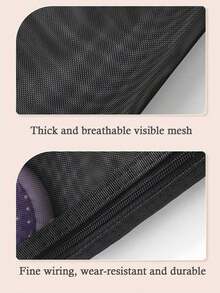 1PC Makeup Storage Bag, Transparent Mesh Cosmetic Storage Bag,Portable, For Travel Storage,Office & School Supplies,Back To School Christmas For Holiday Gift Giving,Boho Vibes - màu đen - Xem 2