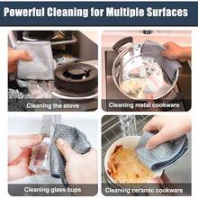10 Pcs New Upgrade Steel Wire Dishcloth,Double-Layer Steel Wire Cleaning Cloth,Powerful Cleaning Non-Scratch Wire Dishcloth Rag Cookware, Sinks, Dishes, Stove Tops (.87 '' X.87 '' - 10個裝 - 查看 2
