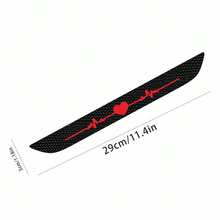 1pc High Mount Brake Light Sticker, Heartbeat Tail Light Sticker, Carbon Fiber Matte Texture, High Visibility Decal To Enhance Vehicle Safety - A - View 5