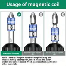 1pc Upgraded Universal Strong Magnetic Nut Ring, Magnetic Nut Ring Suitable For Removing Hex Screwdriver/Power Drill Bits - Strong Magnetic Solenoid - View 2