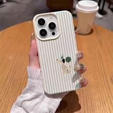 1pc TPU Material Blue Striped Polka Dot Dog Pattern Phone Case Suitable Compatible With Iphone 17 Pro Max/17/16 Pro Max/15/13/12/11, S20 FE/A15/S24/A55, Note 11/Note 12/Note 13 Pro, Full Coverage Anti-Drop Soft Protective Phone Case - White - View 4