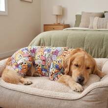 Dog Summer Shedding Hair Control Pajamas - Breathable High Stretch Full Coverage Pet Rompers, Summer Anti Licking & Bug Protective Jumpsuit For Medium Large Dogs, All Over Printing Dog Clothes - Cute Cartoon Colorful Dog Pattern - Multicolor - View 5