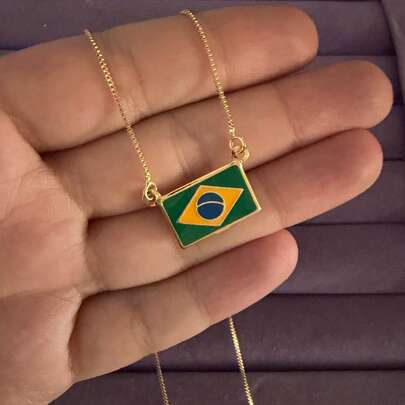 Colar Brasil Folheados a Prata