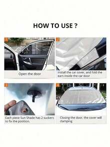 1pc Car Protective Cover, Suitable For Spring, Summer, Autumn And Winter, Dust-Proof, Sunshade, And All-Weather Protection - Multicolor - View 7