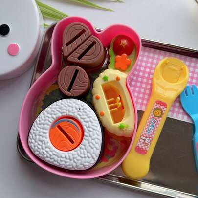 Cute Rabbit Feeding Toy Set (With Spoon And Fork), Interactive Pet Toy Set, Educational Role Play, Ideal Easter Gift, Portable Ice Cream Toy, Fun Pet Feeding Toy, Holiday Shoppers, Suitable For Toy Enthusiasts, Pretend Feeding Toy, Cute Pattern Tactile Fun Toy, Perfect For Halloween, Thanksgiving And Christmas Gifts, Playhouse Toy Accessories, Multi-Player Interactive Game, Pet Feeding Toy