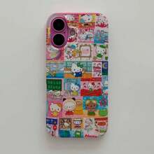 SANRIO Japan Korea Y2k Girls Full Screen Vacation  Cat 17 16 Pro Max Apple 15 Case 14 Anti-Drop 13 Soft Silicone Case - A - Xem 10