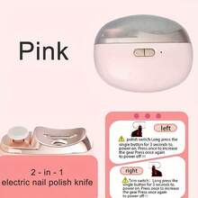 1 chiếc kìm cắt và đánh bóng móng tay điện 2 trong 1, máy cắt móng tự động sạc USB cho móng tay mịn màng, dụng cụ làm móng cầm tay tiện dụng tại nhà và khi đi du lịch. - Nhiều màu - Xem 16