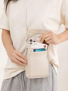 Multi-Layer Passport Holder Crossbody Bag, Travel Document Organizer, Ticket Pouch - Multicolor - View 1