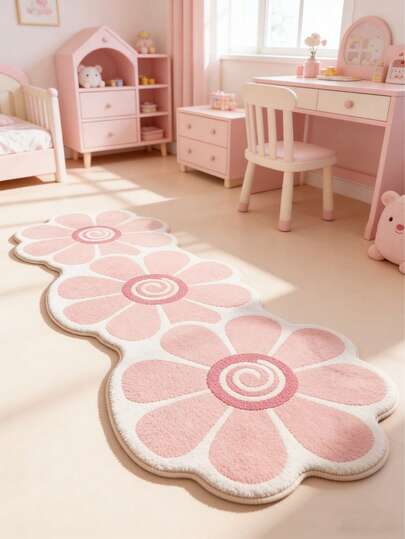 3pcs Pink Floral Decorative Carpet, Decorative Rug, Bedroom Decor, Small Rug, Carpet, Home Decor, Living Room Carpet, Small Living Room Rug, Bedroom Rug, Living Room Home Decor, Outdoor Rug, Washable Rug, Mother's Day Gift