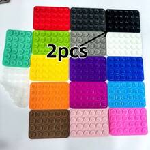 2pcs Silicone Suction Cup Phone Case Stand. Double-Sided Suction Cup, Multiple Textures & Colors Available, Silicone Suction Cup, Double-Sided Phone Suction Cup, Portable Movable Phone Stand, Phone Holder, Thickened Version - Double-sided Thickened - View 20