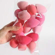 4-Piece Set Of Randomly Colored And Shaped Beauty Sponges, Foundation Blending Sponge Set, Suitable,, And Powder, Latex-Dual-Use Wet And Dry Makeup Puffs, Suitable All Skin Types - Pink 4pcs - View 2