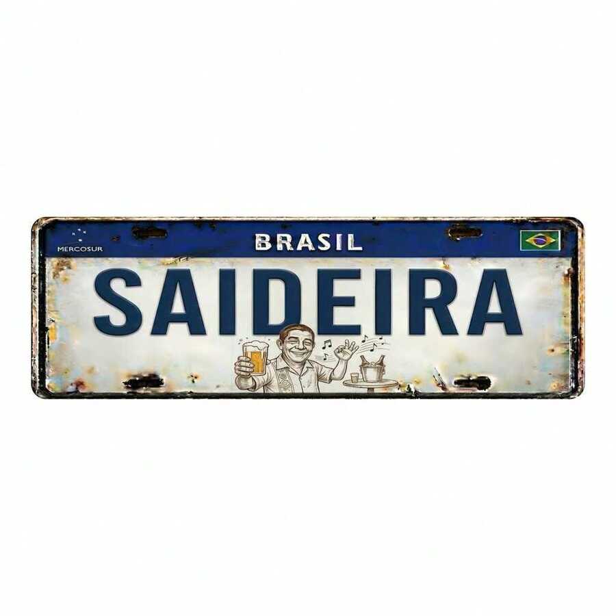 Placa Decocotativa de Parede divertida em MDF 40x13cm Frase para cantinho do churrasco - 17 - Visão 1